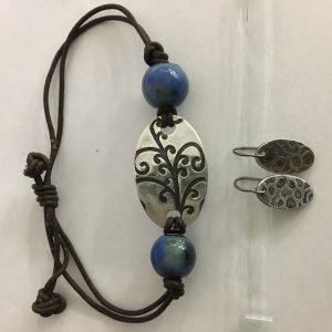 Jewelry class with Fine Silver Metal Clay Bracelet & earrings