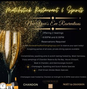 New Year's Eve at Matchstick Restaurant