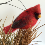 Make a Bright Red Needle Felted Northern Cardinal