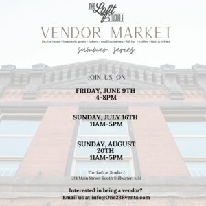 Vendor Market "Summer Series" at the Loft at Studio J!